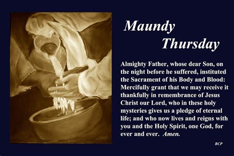 maundy thursday prayers of intercession
